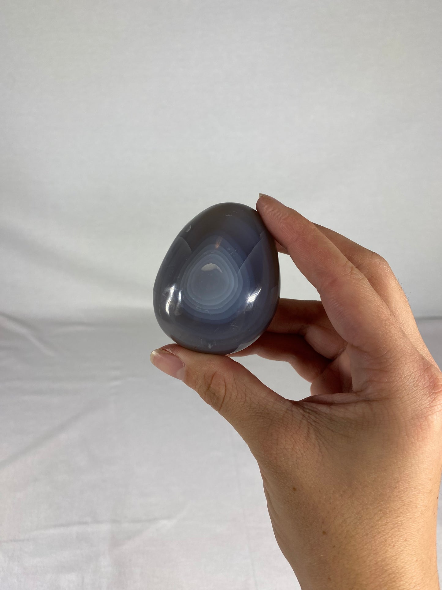 Madagascan Polished Orca Agate Palm Stone (A)