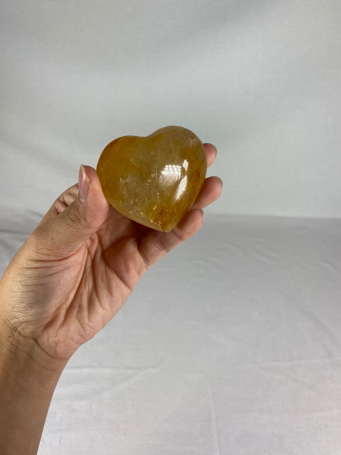 Madagascan Polished Golden Healer Quartz Heart (H)