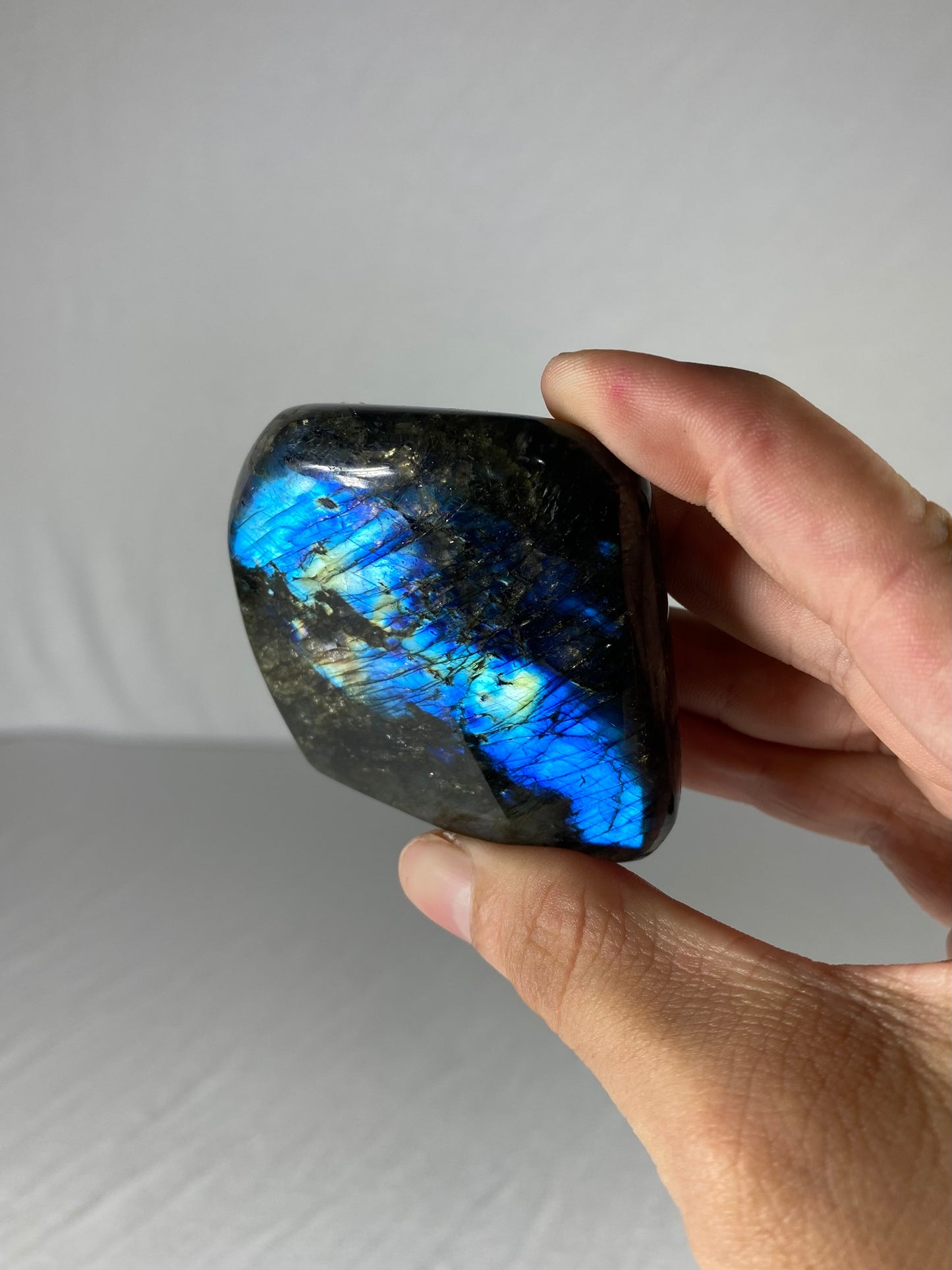 Madagascan Polished Labradorite Freeform Mountain (Small O)