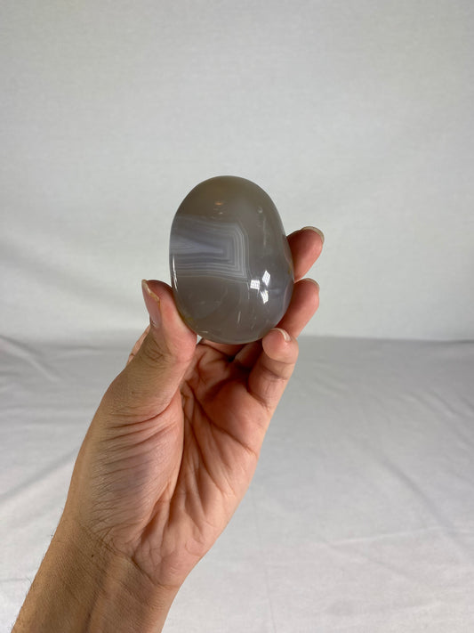 Madagascan Polished Orca Agate Palm Stone (E)