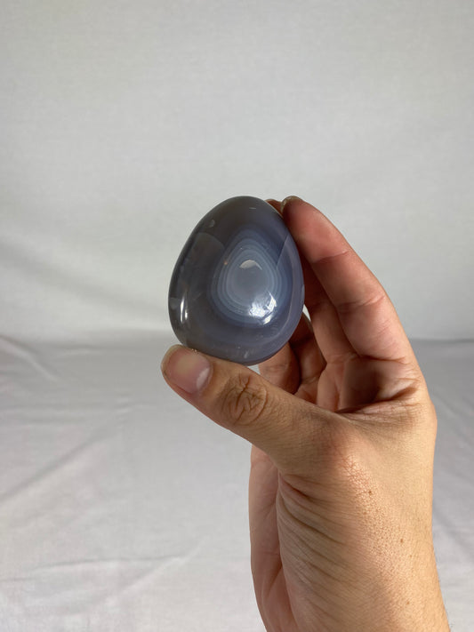 Madagascan Polished Orca Agate Palm Stone (A)