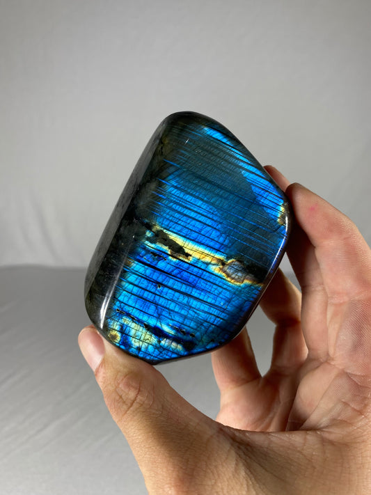 Madagascan Polished Labradorite Freeform Mountain (Small V)