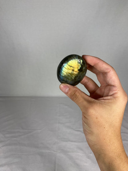 Madagascan Polished Labradorite Palm Stone (T)