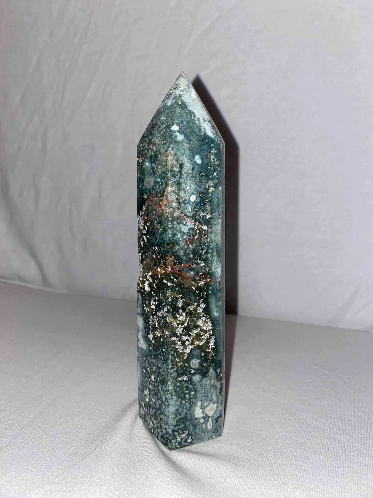 Madagascan Polished Ocean Jasper Tower (H)