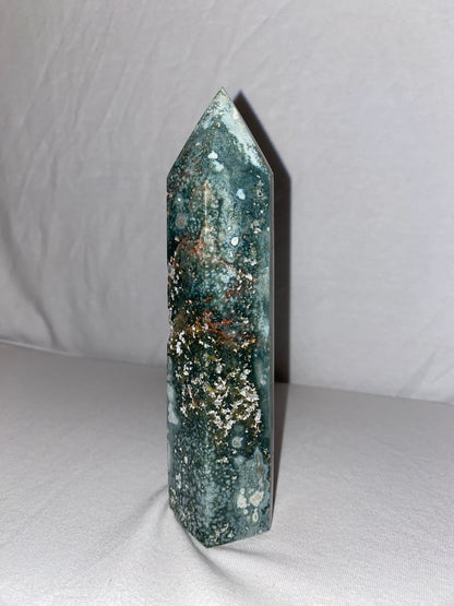 Madagascan Polished Ocean Jasper Tower (H)