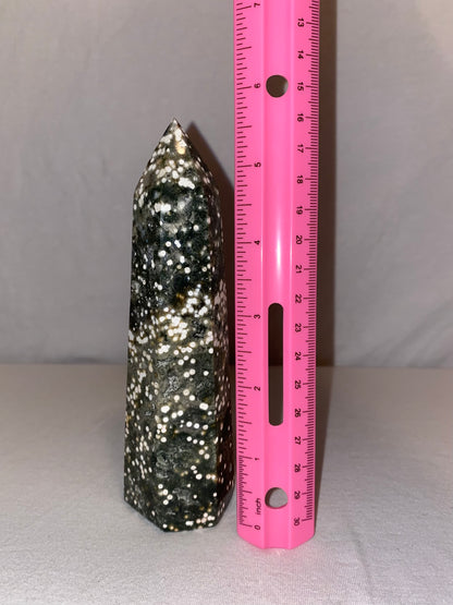 Madagascan Polished Ocean Jasper Tower (G)