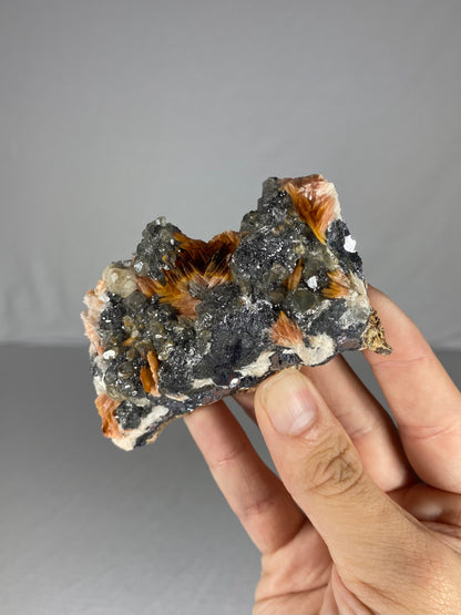 Moroccan Barite W/ Galena & Cerussite Specimen (J)