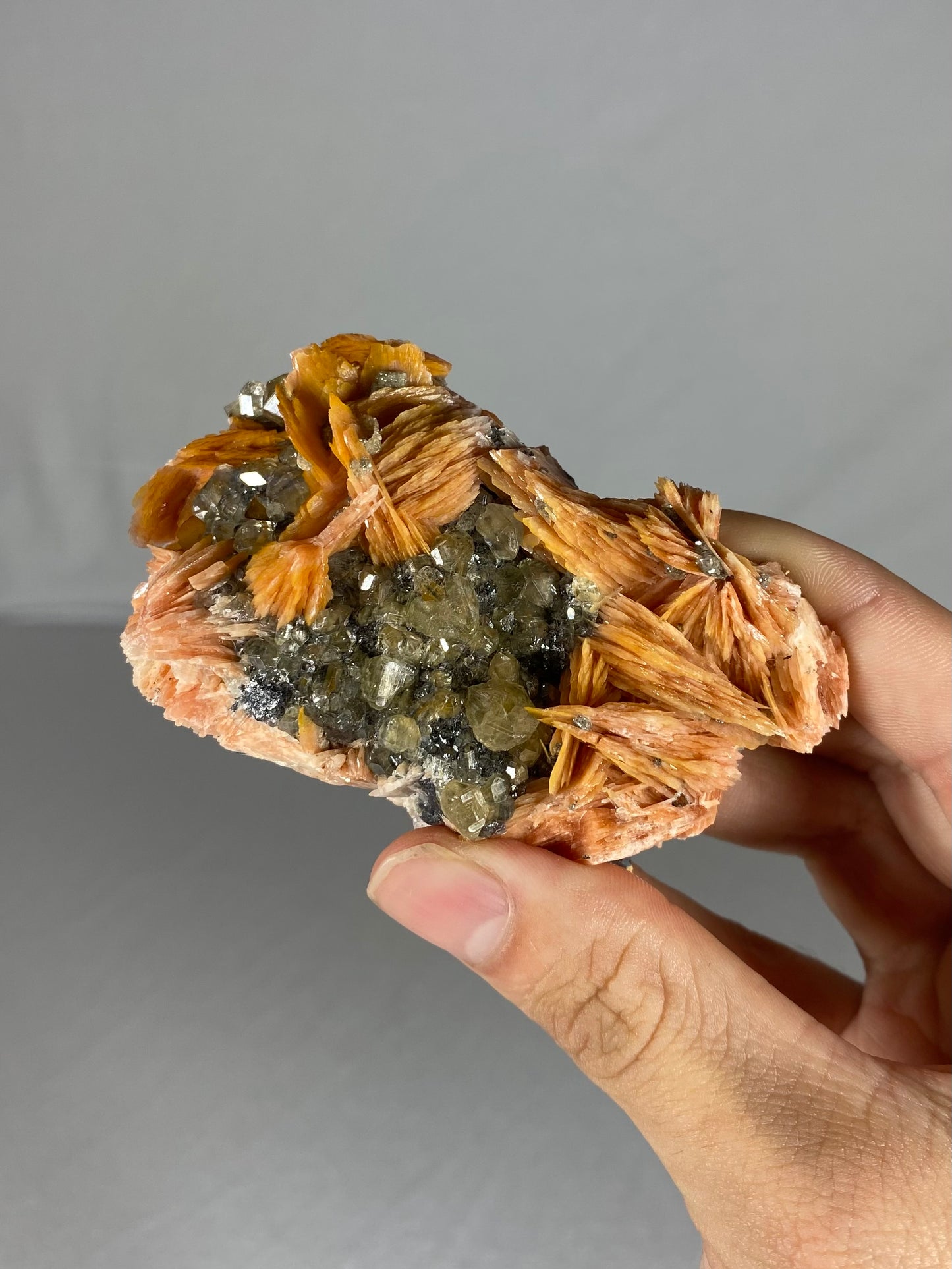 Moroccan Barite W/ Galena & Cerussite Specimen (H)