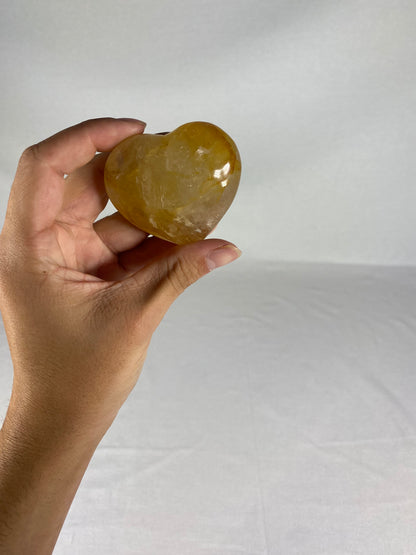 Madagascan Polished Golden Healer Quartz Heart (H)