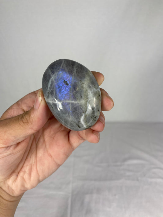 Madagascan Polished Labradorite Palm Stone (L1)
