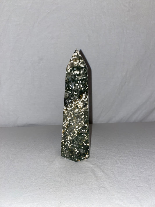 Madagascan Polished Ocean Jasper Tower (G)