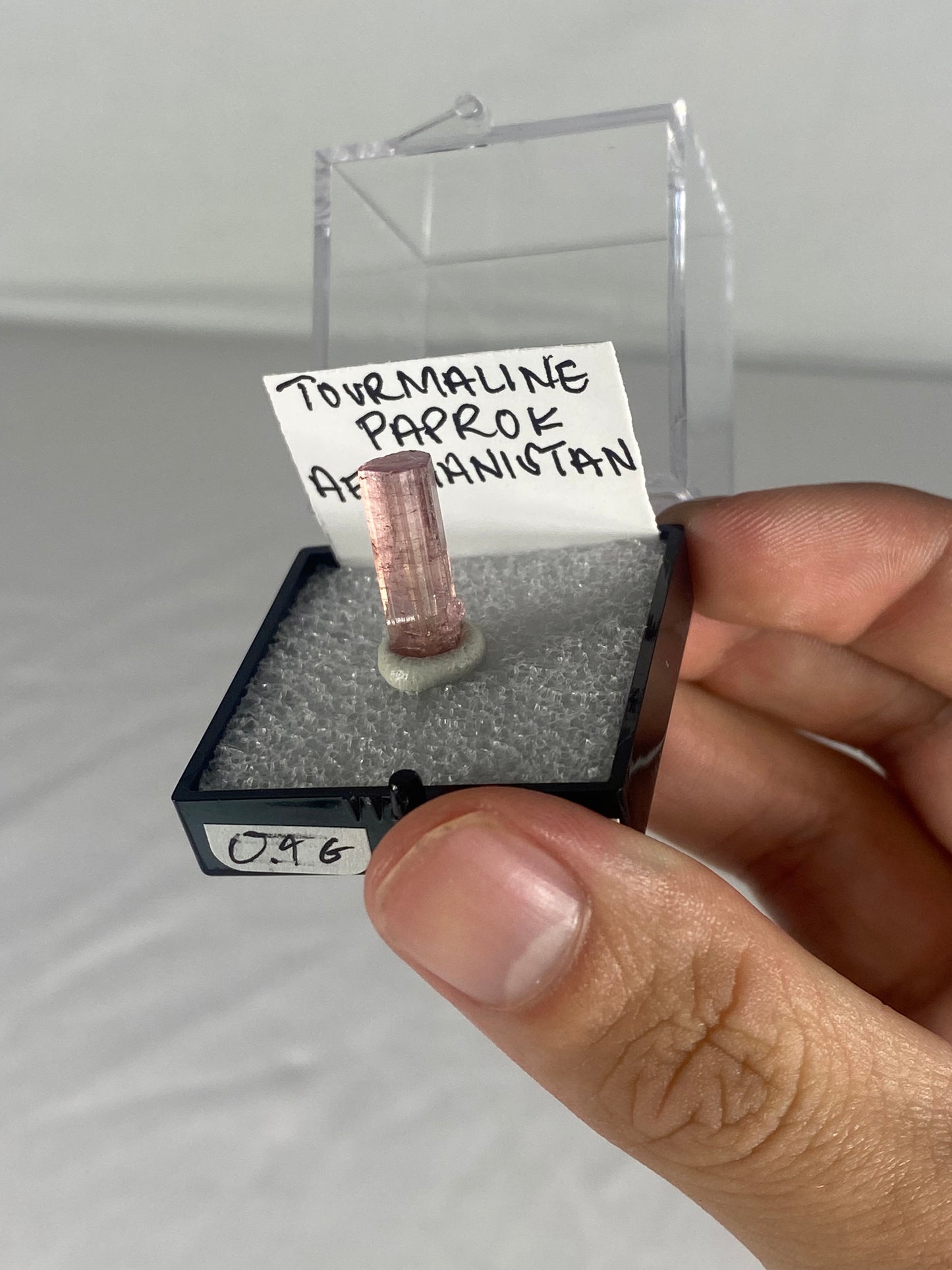 Pink Tourmaline Thumbnail Specimen From Afghanistan (Pre-Done B)