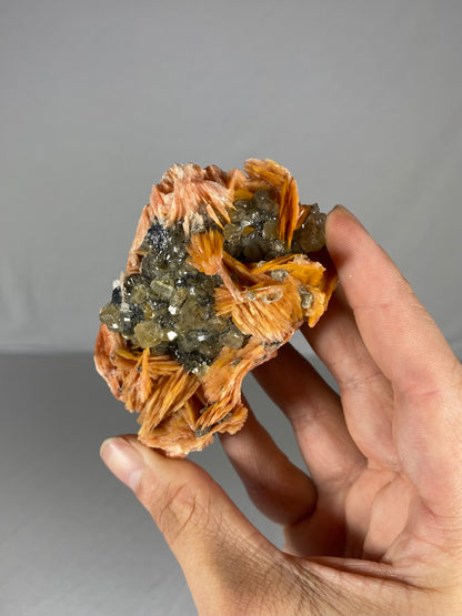 Moroccan Barite W/ Galena & Cerussite Specimen (H)