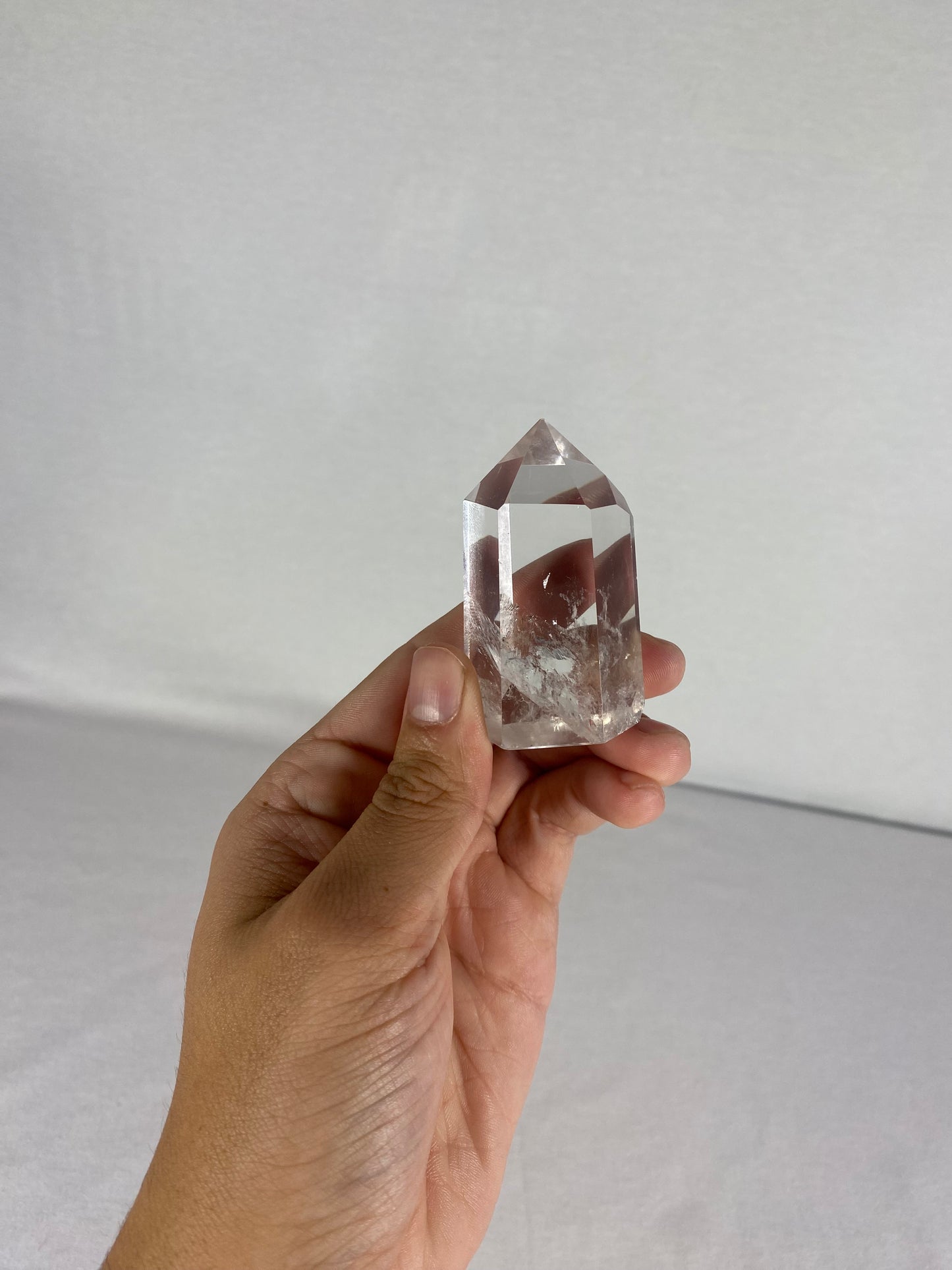 Chinese Polished Clear Quartz Tower (B)