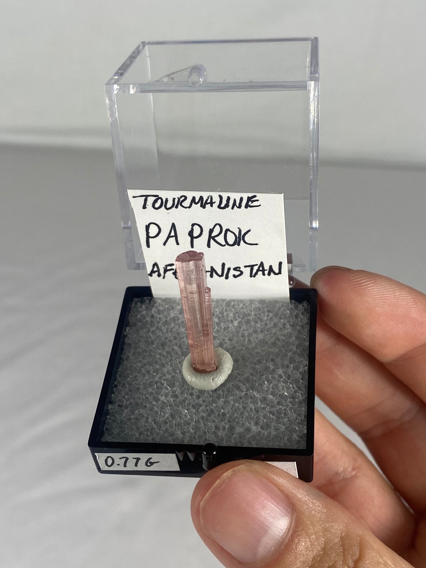Pink Tourmaline Thumbnail Specimen From Afghanistan (Pre-Done C)