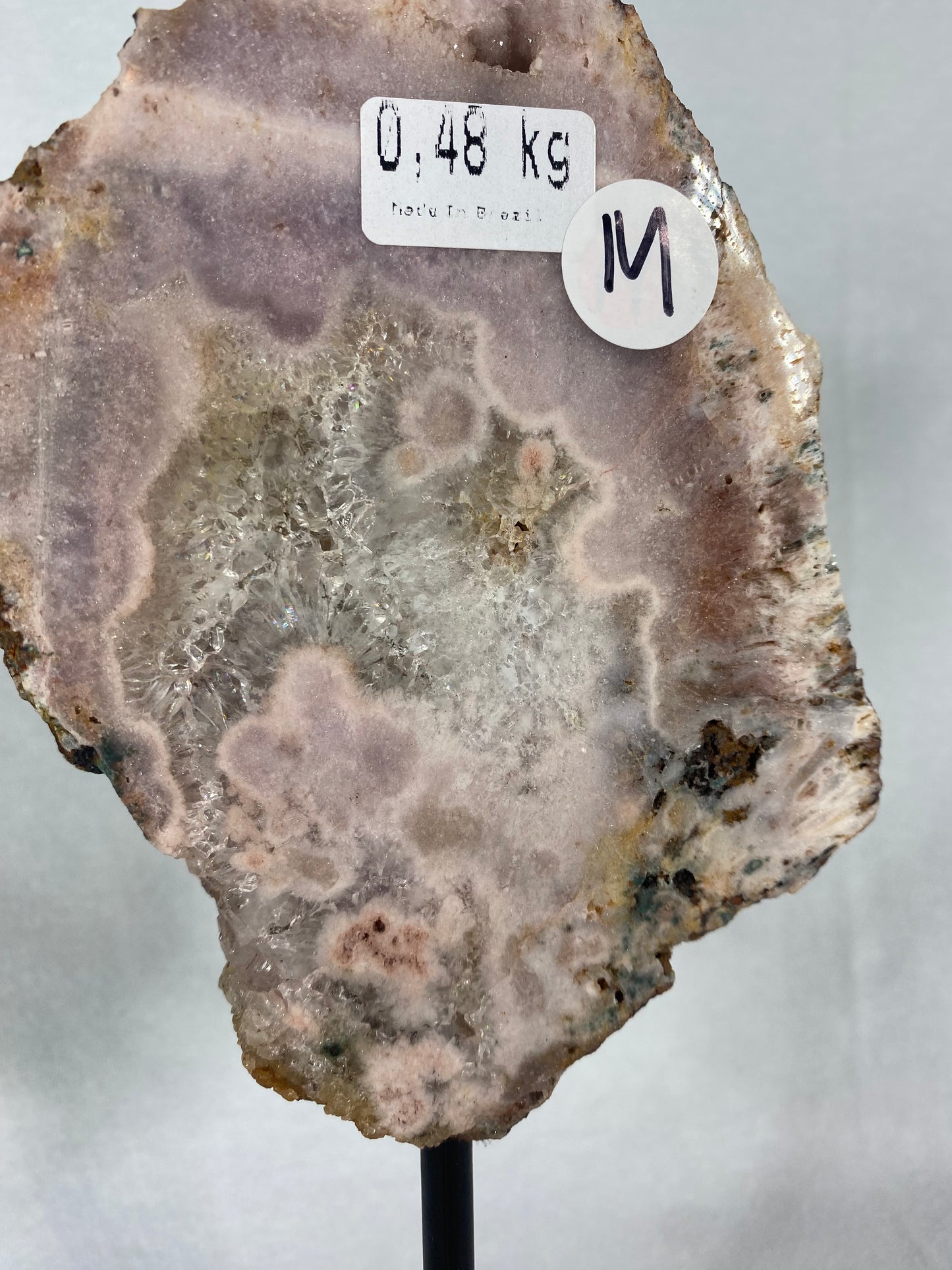 Brazilian Pink Amethyst Specimen On Stand (M)