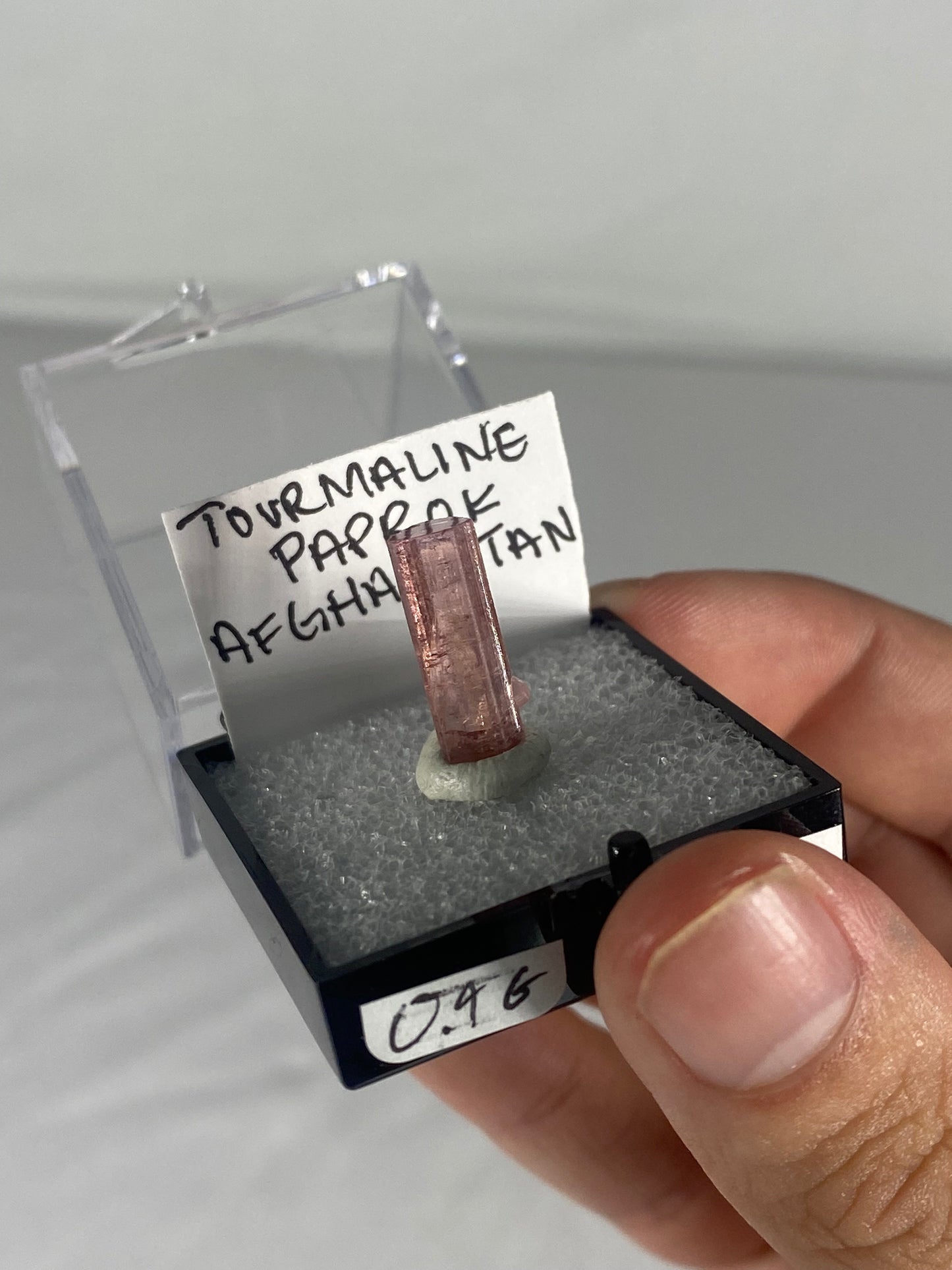 Pink Tourmaline Thumbnail Specimen From Afghanistan (Pre-Done B)