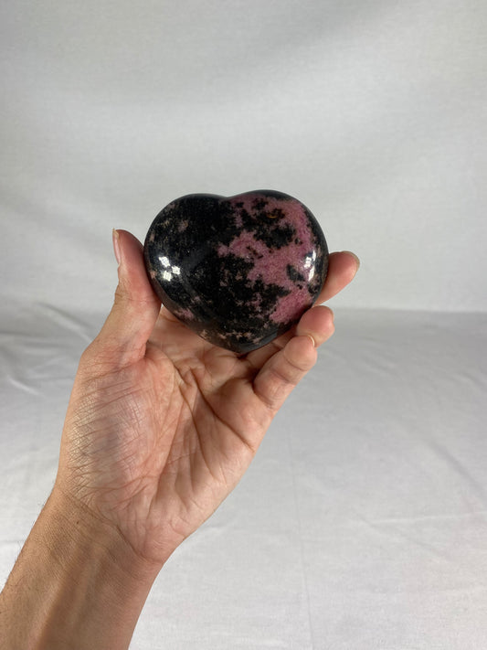 Madagascan Polished Rhodonite Heart (I)