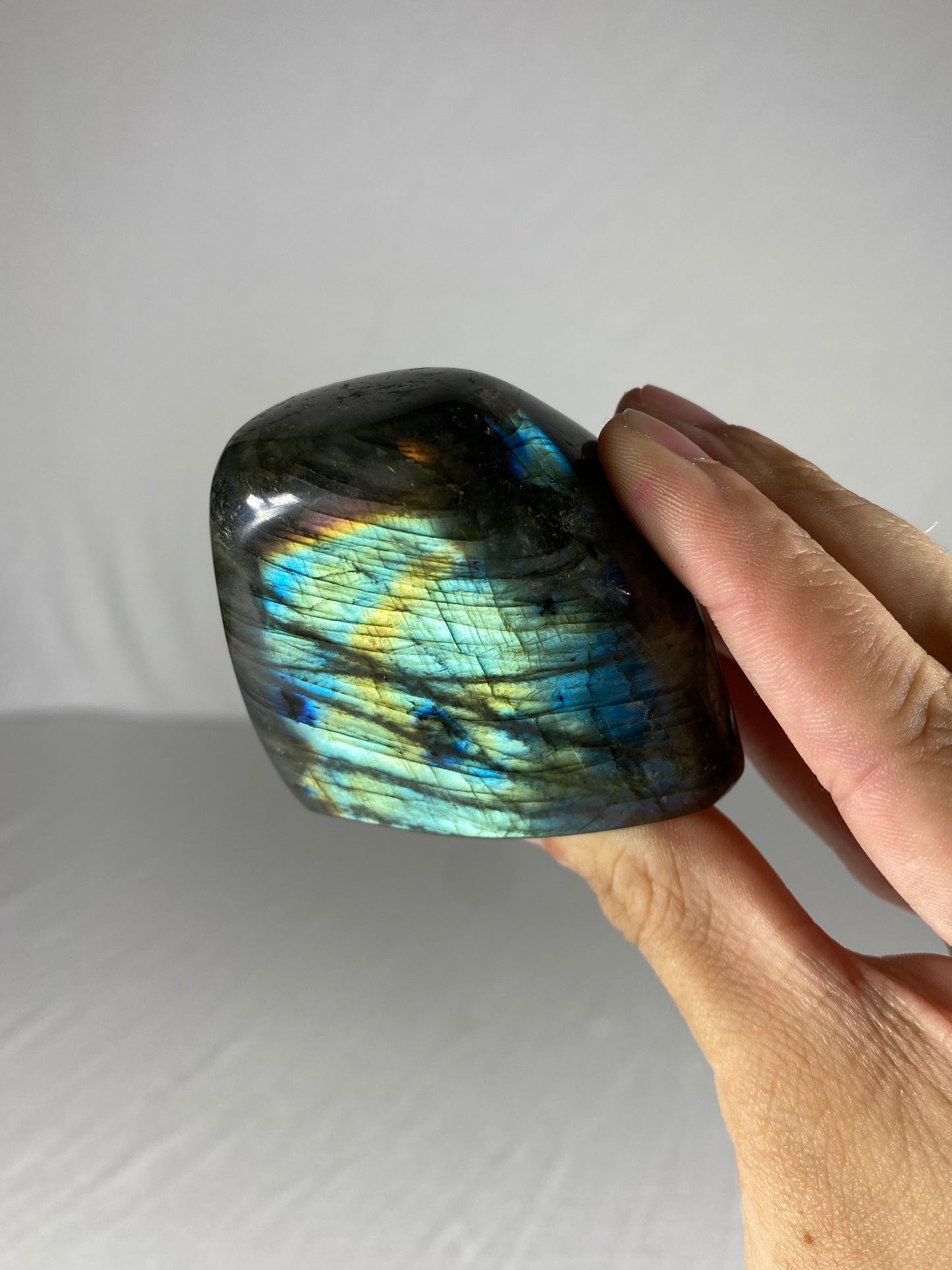 Madagascan Polished Labradorite Freeform Mountain (Small U)