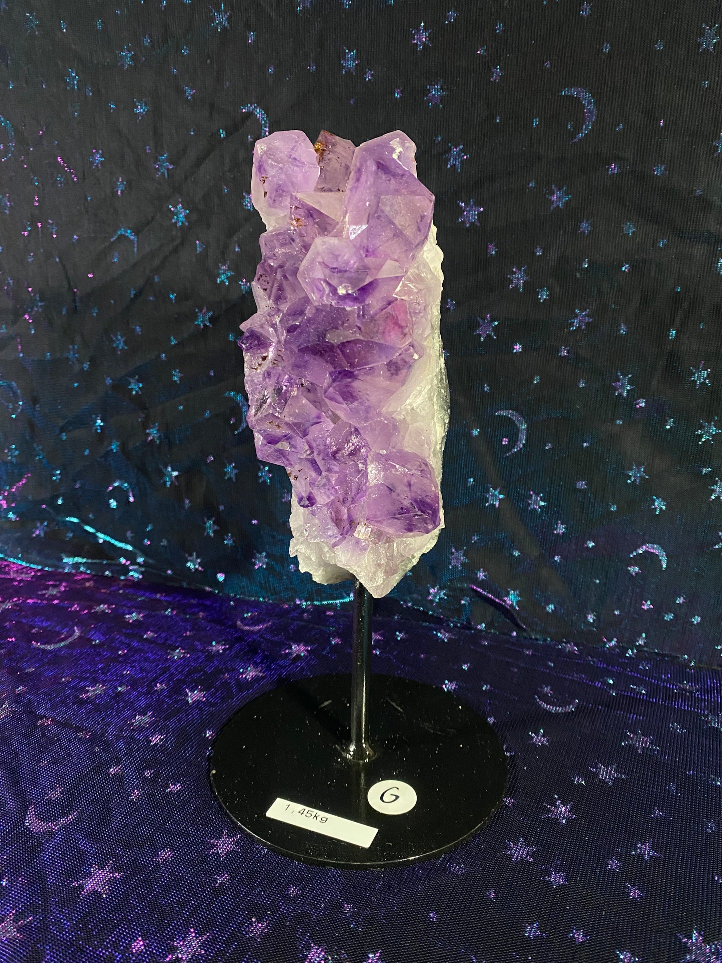 Brazilian Amethyst Specimen on Stand