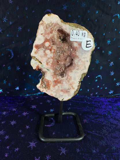 Brazilian Pink Amethyst Specimen on Stand