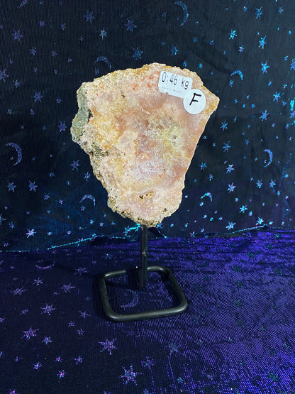 Brazilian Pink Amethyst Specimen on Stand