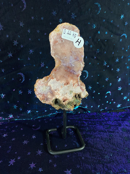 Brazilian Pink Amethyst Specimen on Stand