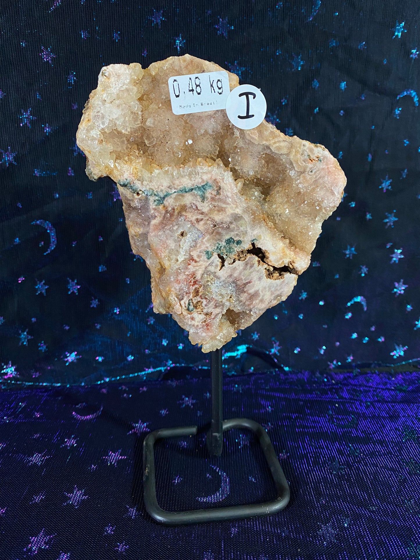 Brazilian Pink Amethyst Specimen on Stand