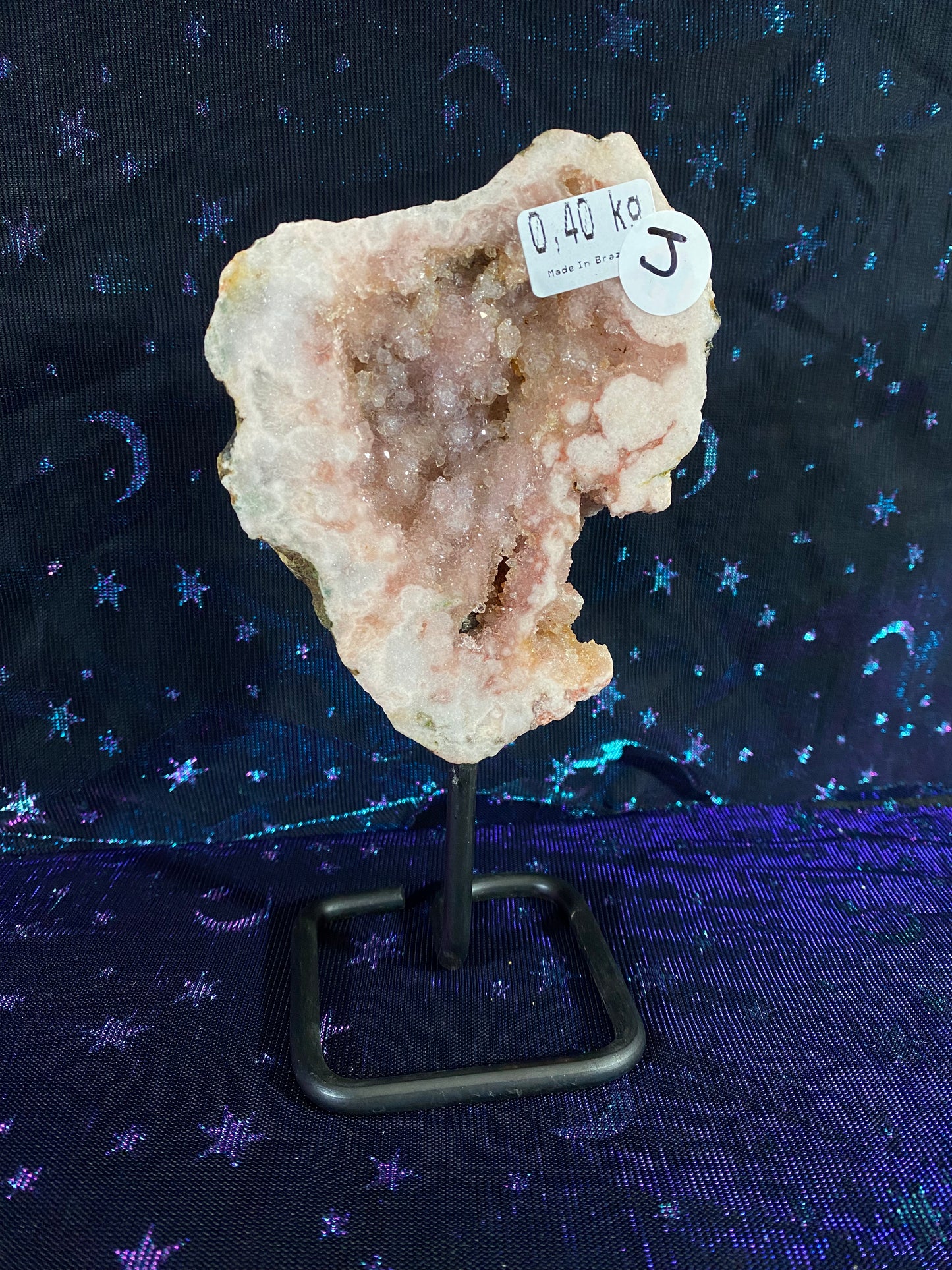 Brazilian Pink Amethyst Specimen on Stand