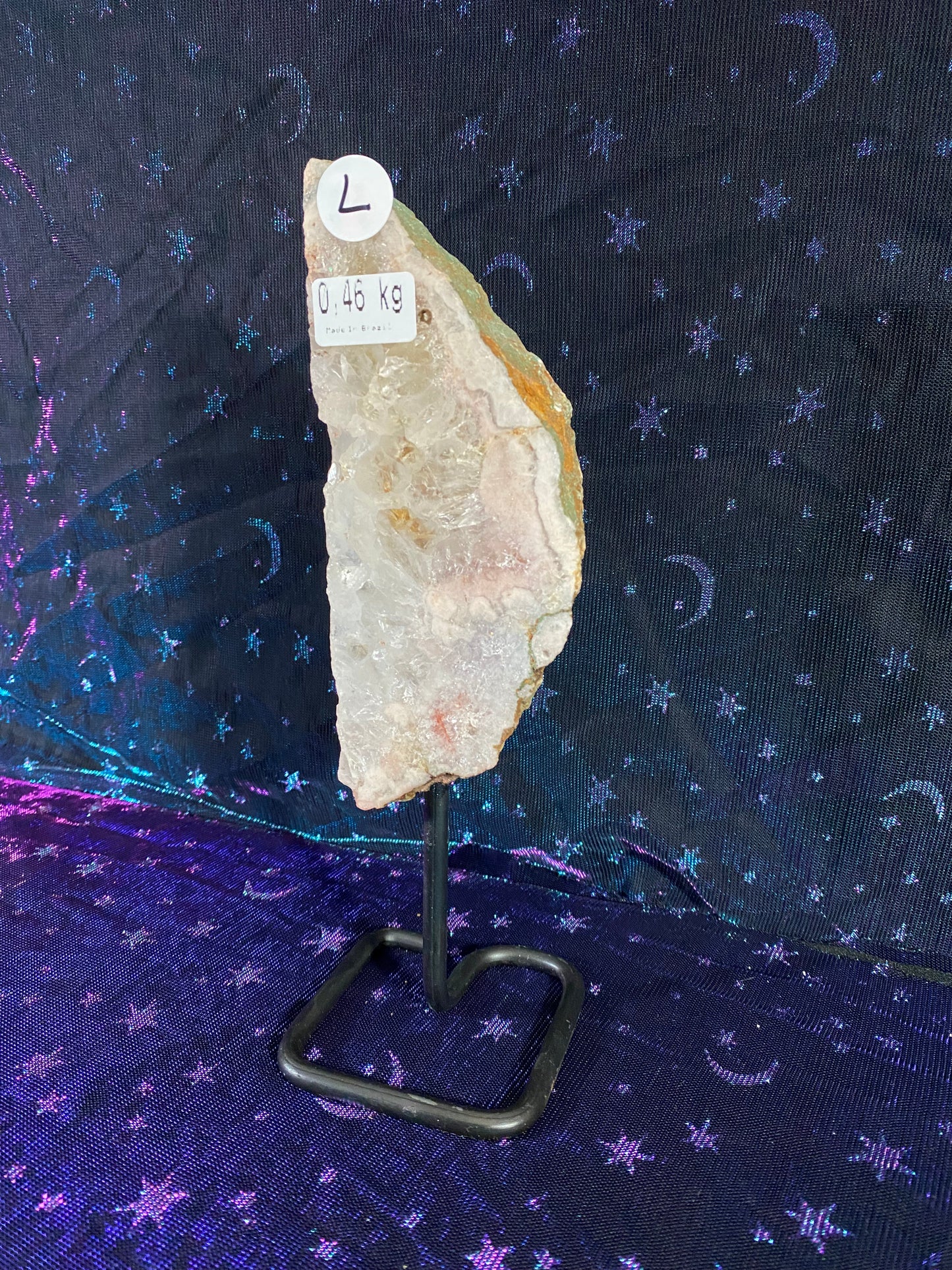 Brazilian Pink Amethyst Specimen on Stand