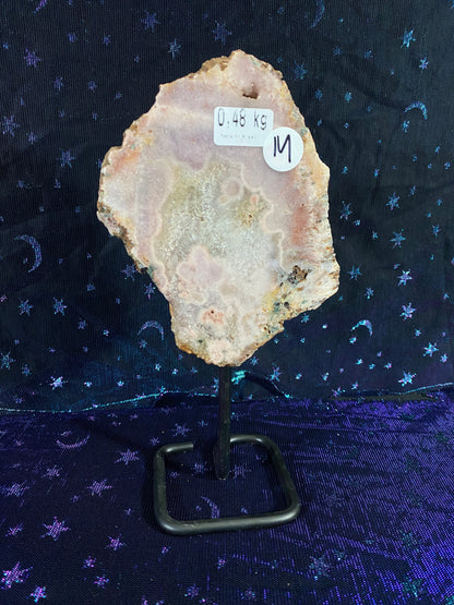 Brazilian Pink Amethyst Specimen on Stand