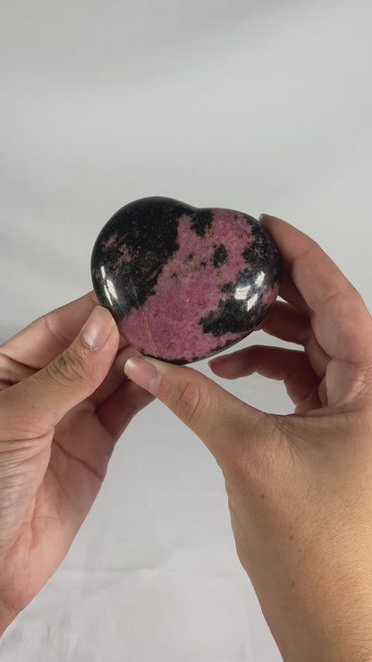 Madagascan Polished Rhodonite Heart (I)
