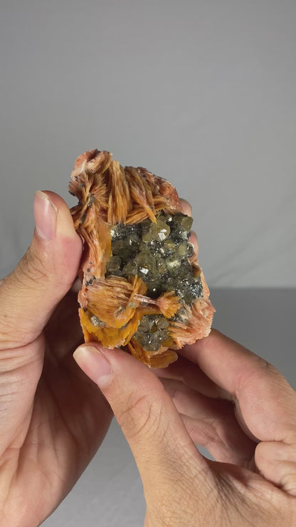 Moroccan Barite W/ Galena & Cerussite Specimen (H)
