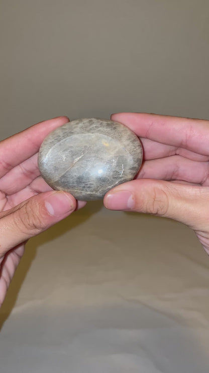 Madagascan Polished Sunstone Palm Stone (A)