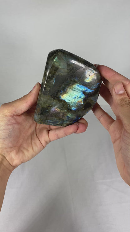 Madagascan Polished Labradorite Freeform Mountain (F)