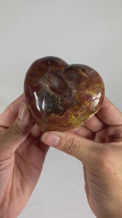 Madagascan Polished Jasper Heart (I)