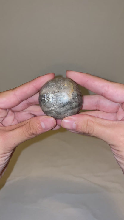 Madagascan Polished Sunstone Palm Stone (F)