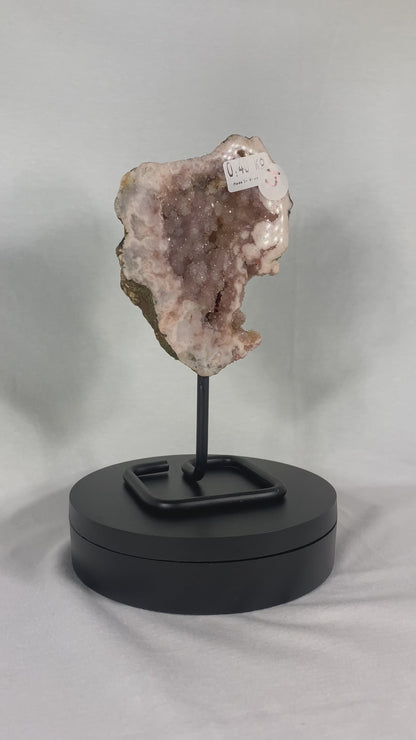 Brazilian Pink Amethyst Specimen On Stand (J)