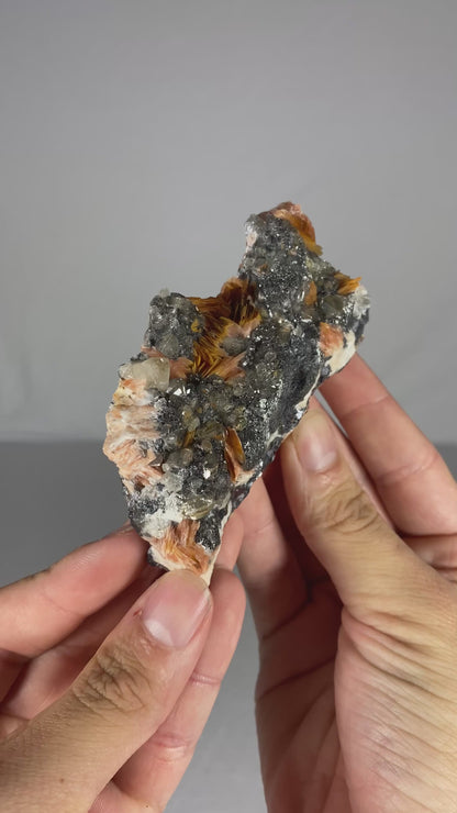 Moroccan Barite W/ Galena & Cerussite Specimen (J)