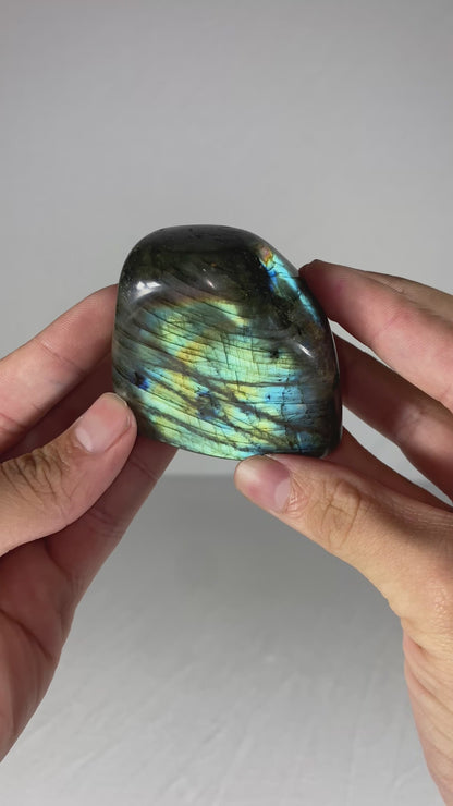 Madagascan Polished Labradorite Freeform Mountain (Small U)