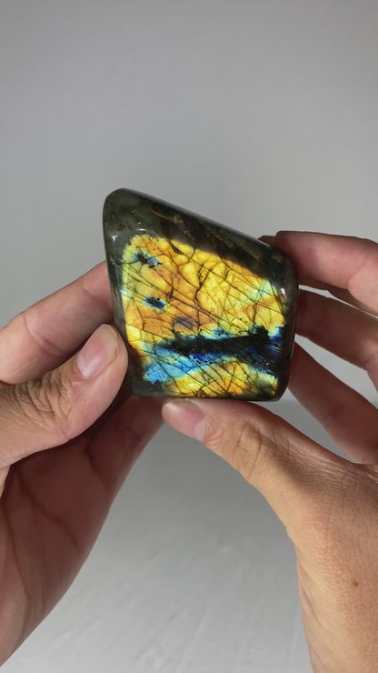 Madagascan Polished Labradorite Freeform Mountain (Small Y)