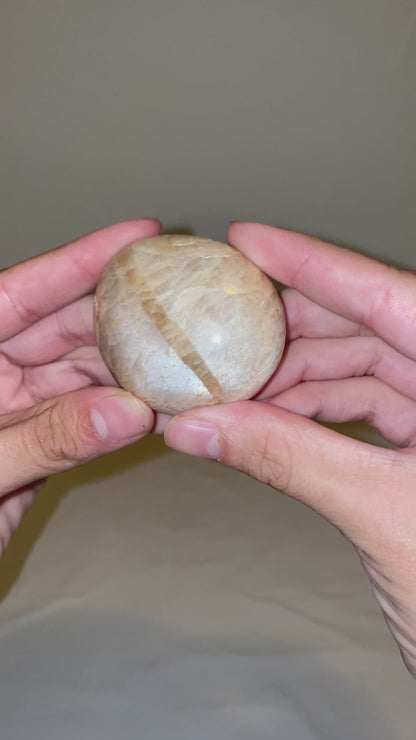 Madagascan Polished Sunstone Palm Stone (I)