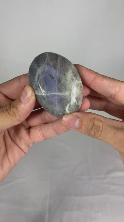Madagascan Polished Labradorite Palm Stone (L1)