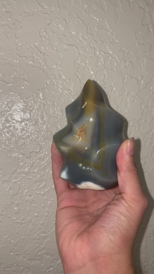 ELIZABETH TRAVIS SPECIAL ORDER ORCA AGATE FLAME