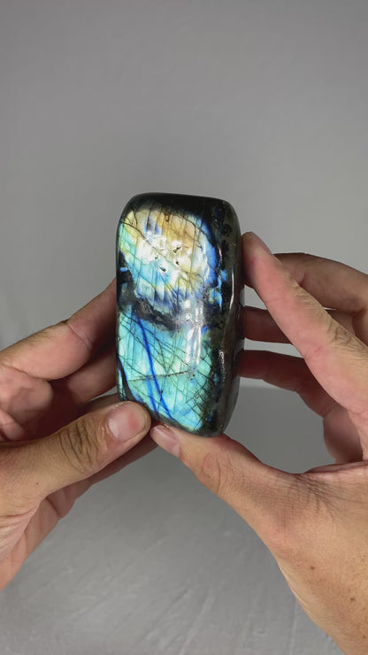 Madagascan Polished Labradorite Freeform Mountain (Small D)