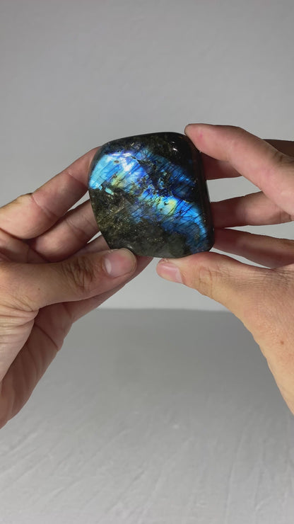 Madagascan Polished Labradorite Freeform Mountain (Small O)