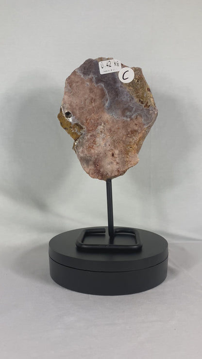 Brazilian Pink Amethyst Specimen On Stand (C)