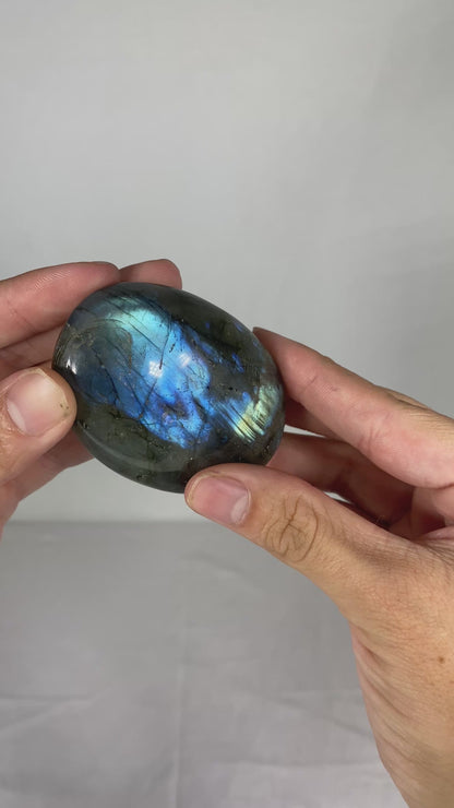 Madagascan Polished Labradorite Palm Stone (E)