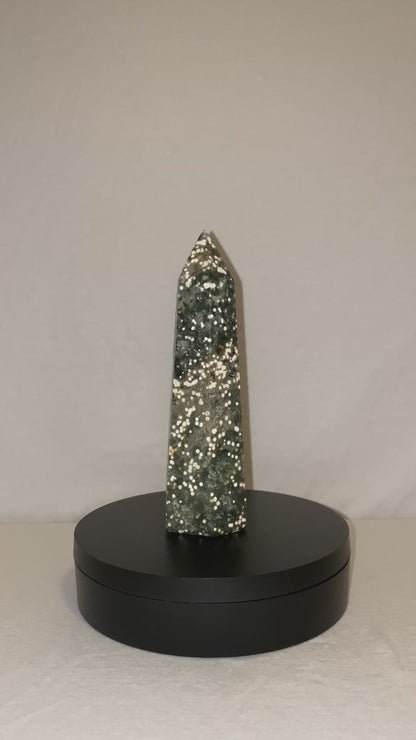 Madagascan Polished Ocean Jasper Tower (G)