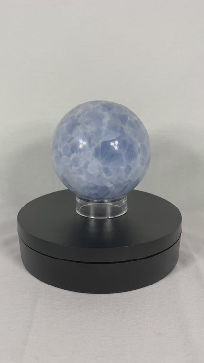 Madagascan Polished Blue Calcite Sphere (C)